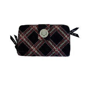 Vera Bradley Turn Lock Wallet Minsk Plaid Retired 8”